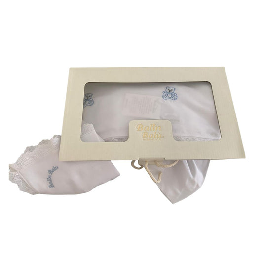 Set Lenzuolino 3 Pezzi Bianco/cielo 1016C