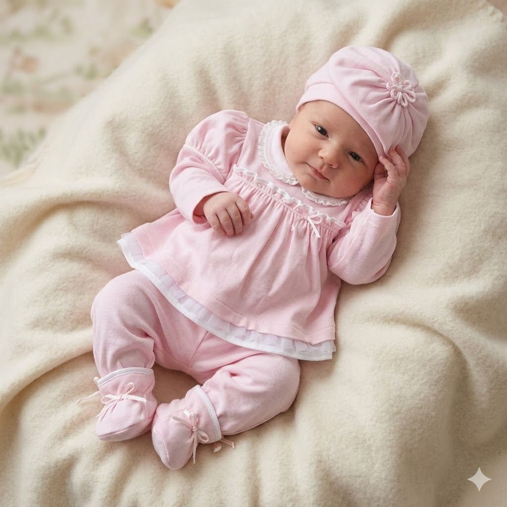 Completo neonato romantico