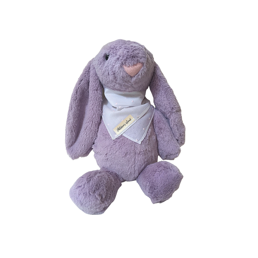 Peluche Coniglietto con bandana 2031 lilla