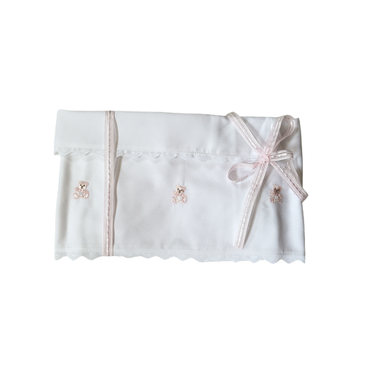 Set Lenzuolino 3 Pezzi Bianco/rosa 1016R