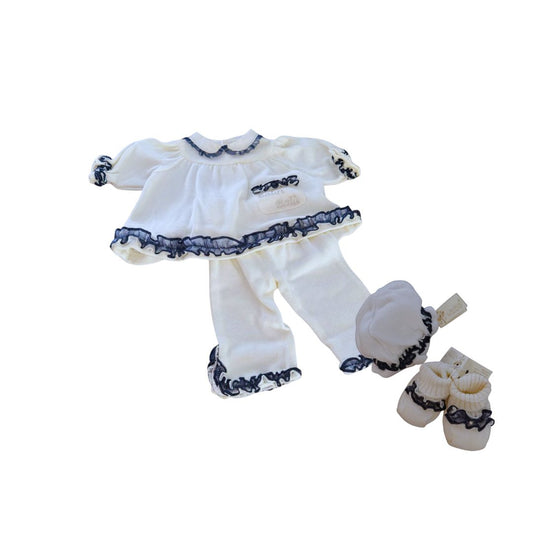 Set "Nuvola di Contrasti" – In Maglia con Profili Navy