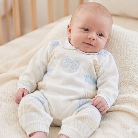 Tutina in Maglia per Neonato con Ricamo Elegante