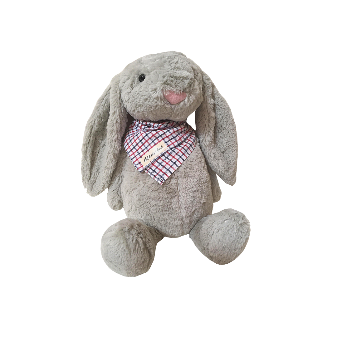 Peluche Coniglietto con bandana 2031 grigio