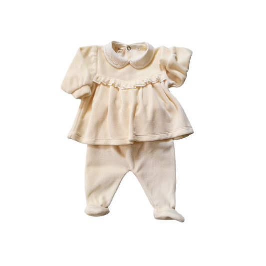 Coprifasce e ghettina di ciniglia panna 1090