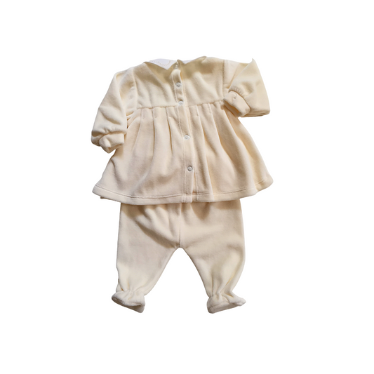 Coprifasce e ghettina di ciniglia panna 1090