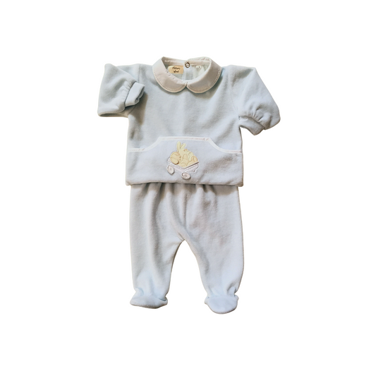 Coprifasce e ghettina di ciniglia cielo 1092