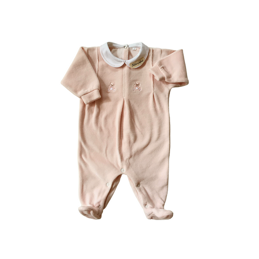 Tutina di ciniglia Rosa 1014R 1 mese