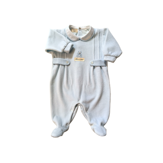 Tutina di ciniglia cielo 1081