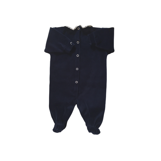 Tutina di ciniglia blu 1097